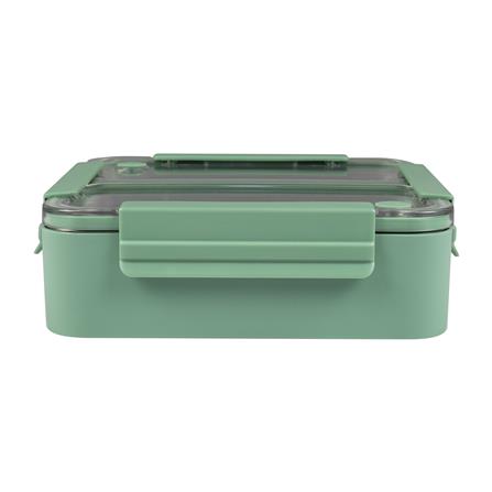 กล่องอาหารเหลี่ยมแบ่งช่อง 2 ช่อง KECH 1.1 ลิตร สีเขียว_1