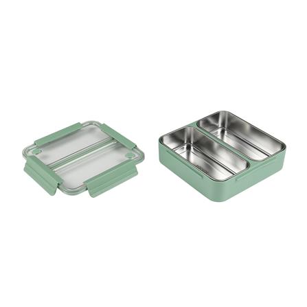 กล่องอาหารเหลี่ยมแบ่งช่อง 2 ช่อง KECH 1.1 ลิตร สีเขียว_2