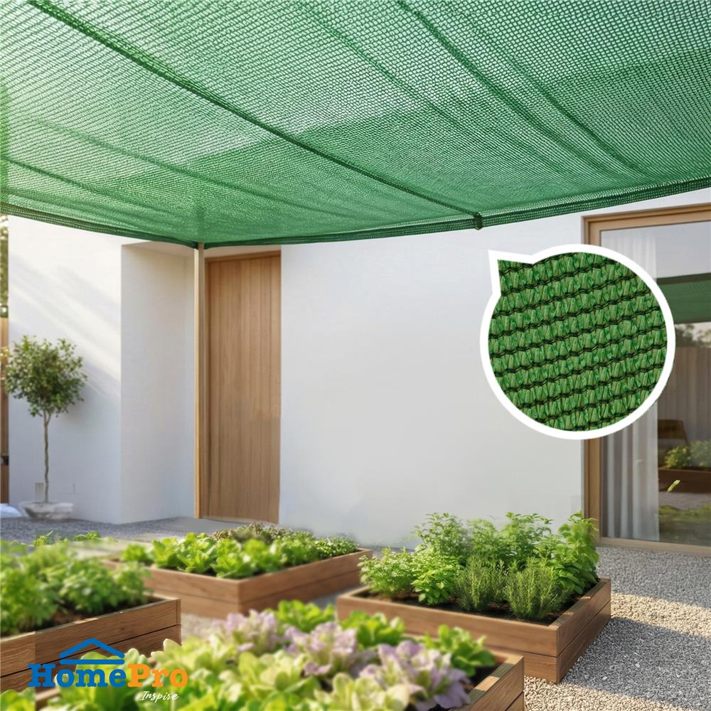 สแลนแพ็กกรองแสง 60 เปอร์เซ็นต์ ทอ 3 เข็ม SPRING 2X10 ม. สีเขียว