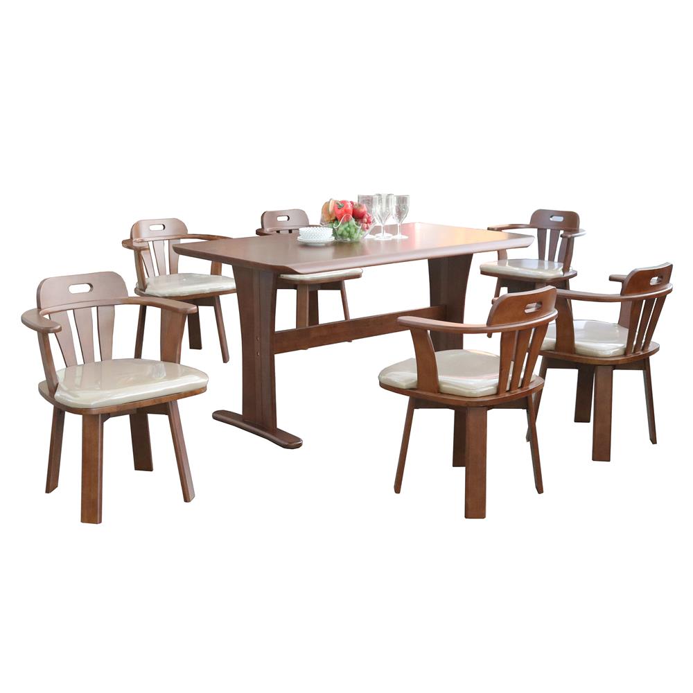 ชุดโต๊ะอาหาร 6 ที่นั่ง GROWN YAMAHA สี LIGHT WALNUT