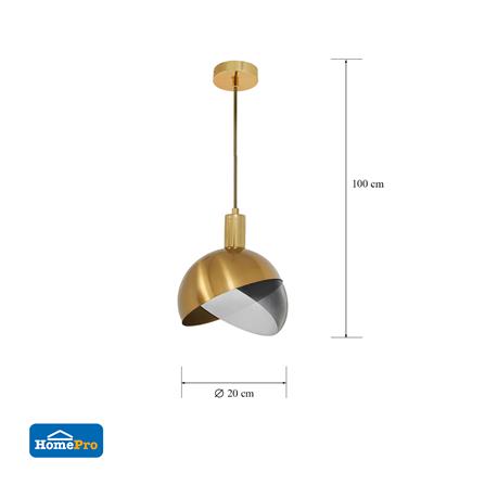 ไฟช่อ CARINI 3362-1 สีทอง/ดำ 1 หัว_3