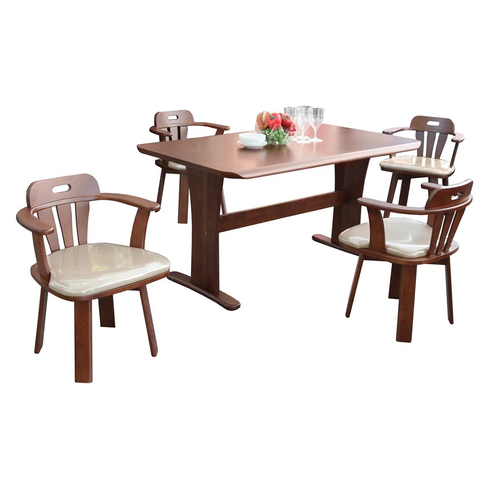 ชุดโต๊ะอาหาร 4 ที่นั่ง GROWN YAMAHA สี LIGHT WALNUT