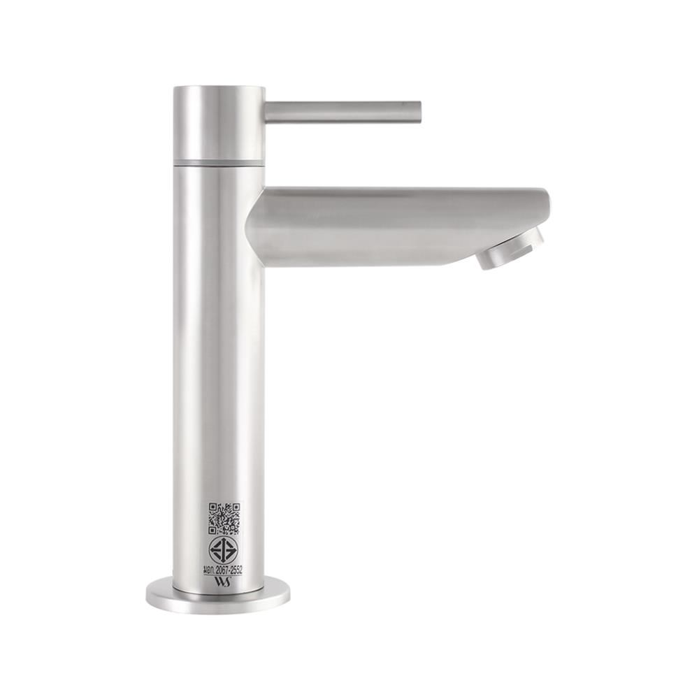 ก๊อกอ่างล้างหน้า WS WS-0203M สีเงิน