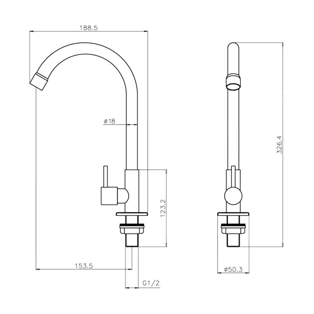 ก๊อกซิงค์ WS WS-0335J