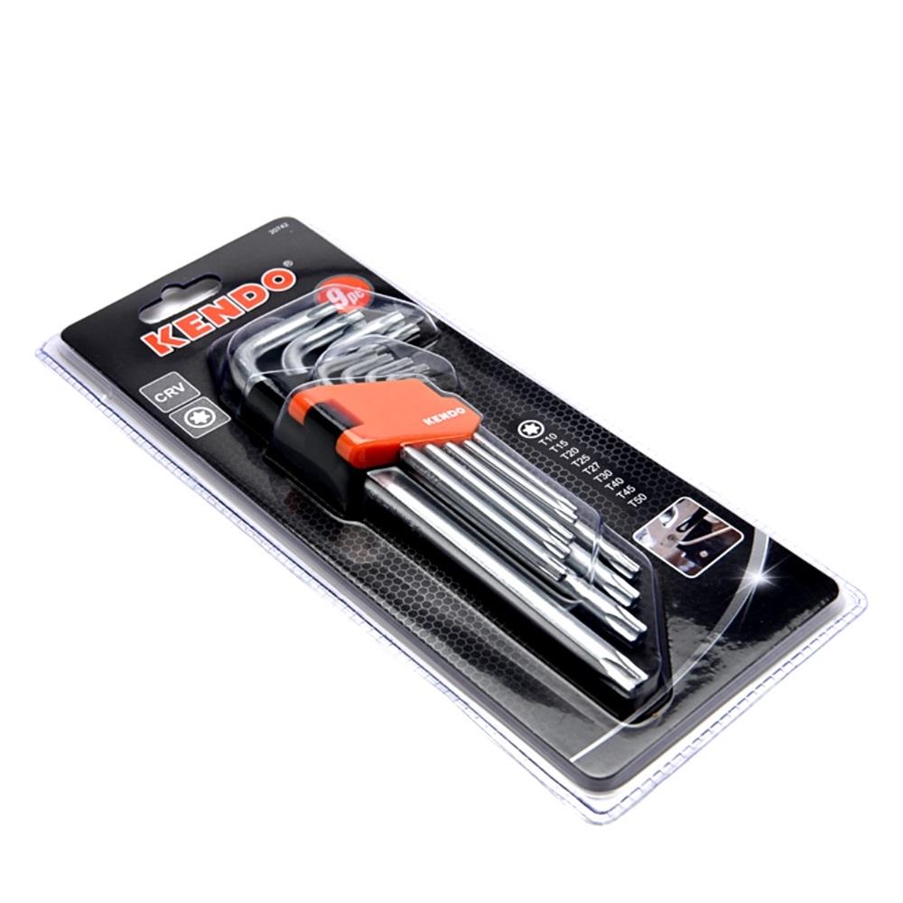 ชุดประแจท๊อกซ์ตัว L ยาว KENDO 20742 แพ็ก 9 ชิ้น