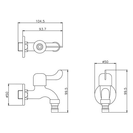 ก๊อกล้างพื้น 1 ทาง WS WS-0317 สีสเตนเลส_1