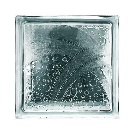 อิฐแก้ว 19x19x8 ซม. LIGHT BLOCK เส้นตัดแสง สีใส_0