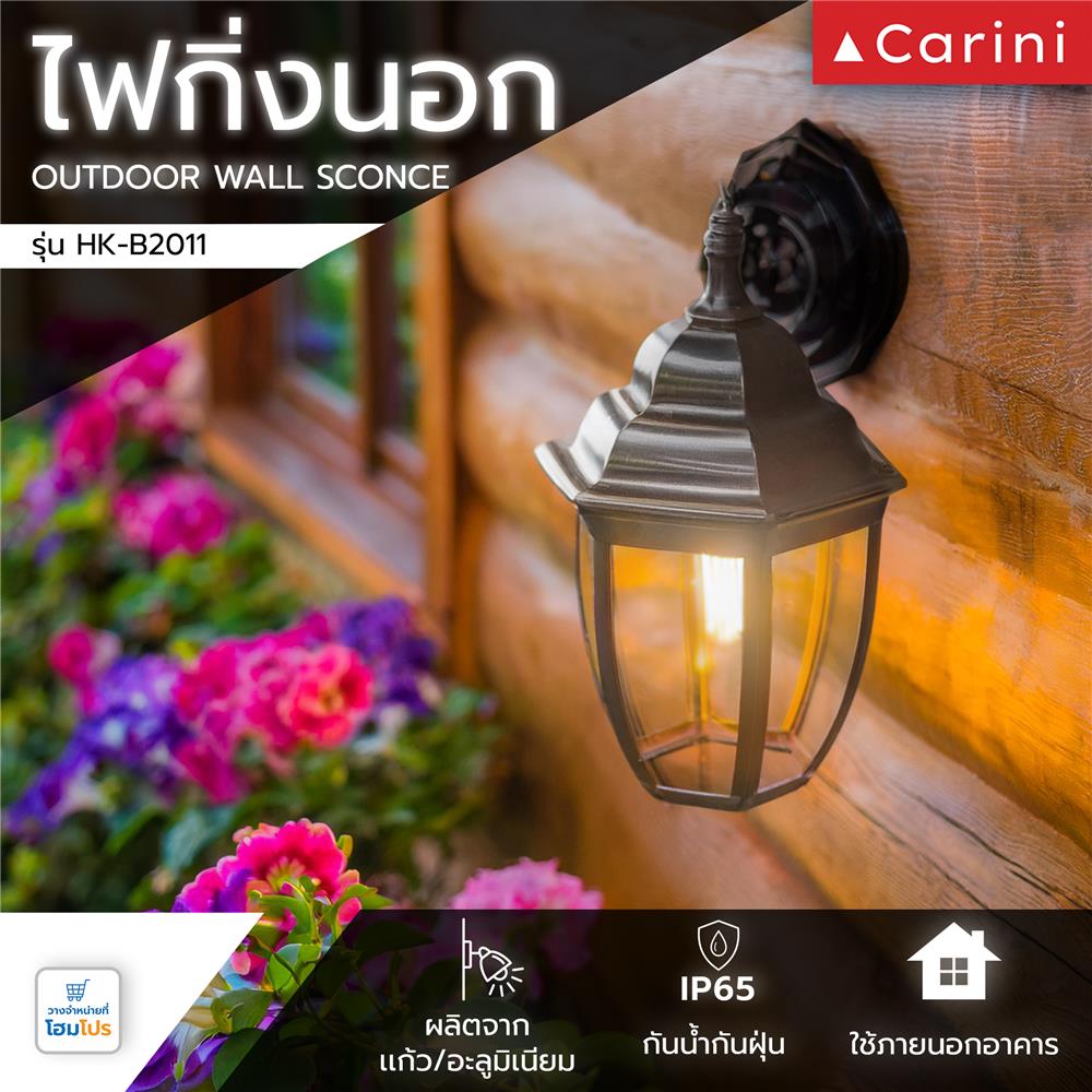 ไฟกิ่งภายนอก CARINI HK-B2011 สีเทา (แพ็ก 2 ชิ้น)