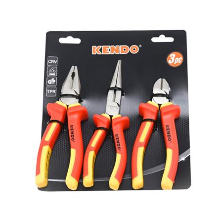 ชุดคีมผสม VDE KENDO 85134 180 มม. 3 ชิ้น/ชุด_1