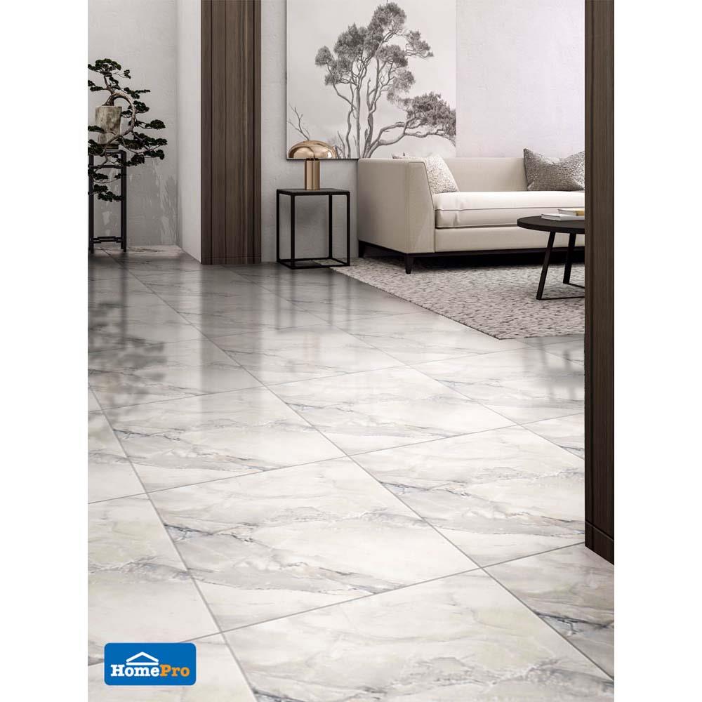 กระเบื้องพื้น 60x60 ซม. ภูผา นินิว ไวท์ 1.44M2