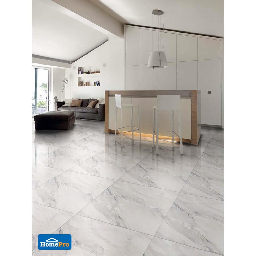 กระเบื้องพื้น 60x60 ซม. ภูผา นินิว ไวท์ 1.44M2