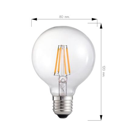 หลอด LED NAGAS FILAMENT G80 4 วัตต์ WARMWHITE E27_3