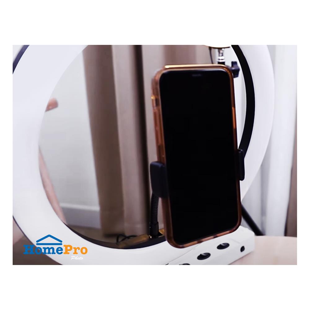 ไฟวงแหวน ตั้งโต๊ะ LED CARINI BO-BT22D สีขาว/ดำ