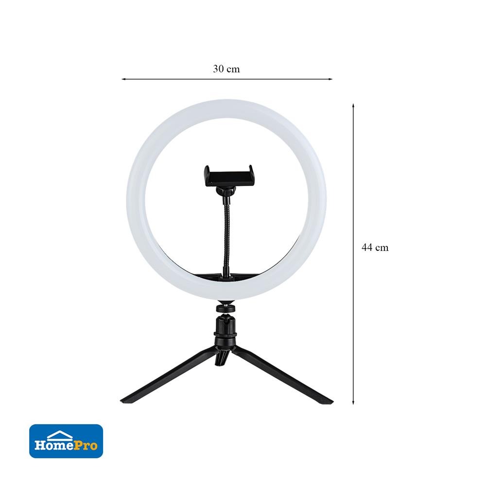 ไฟวงแหวน ตั้งโต๊ะ LED CARINI BO-BT22D สีขาว/ดำ