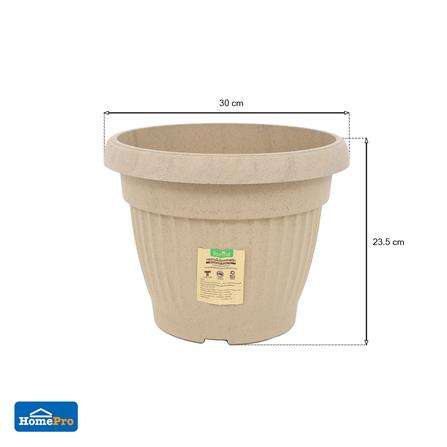 กระถางชีวภาพย่อยสลาย SPRING LOUIS 30 ซม. สีน้ำตาลอ่อน_5