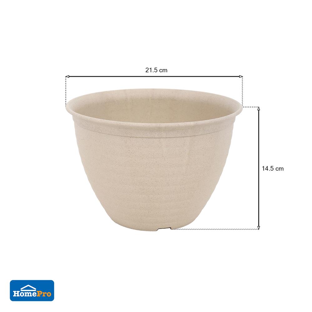 กระถางชีวภาพย่อยสลาย SPRING SUMO 21.5 ซม. สีน้ำตาลอ่อน