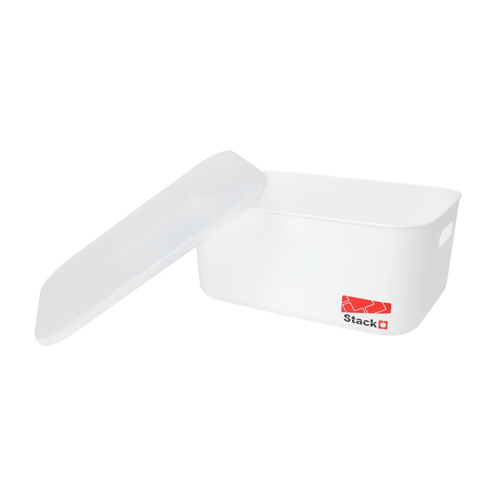 กล่องฝาปิด STACKO 63493 M CALLA 26x37x16 ซม. สีขาว