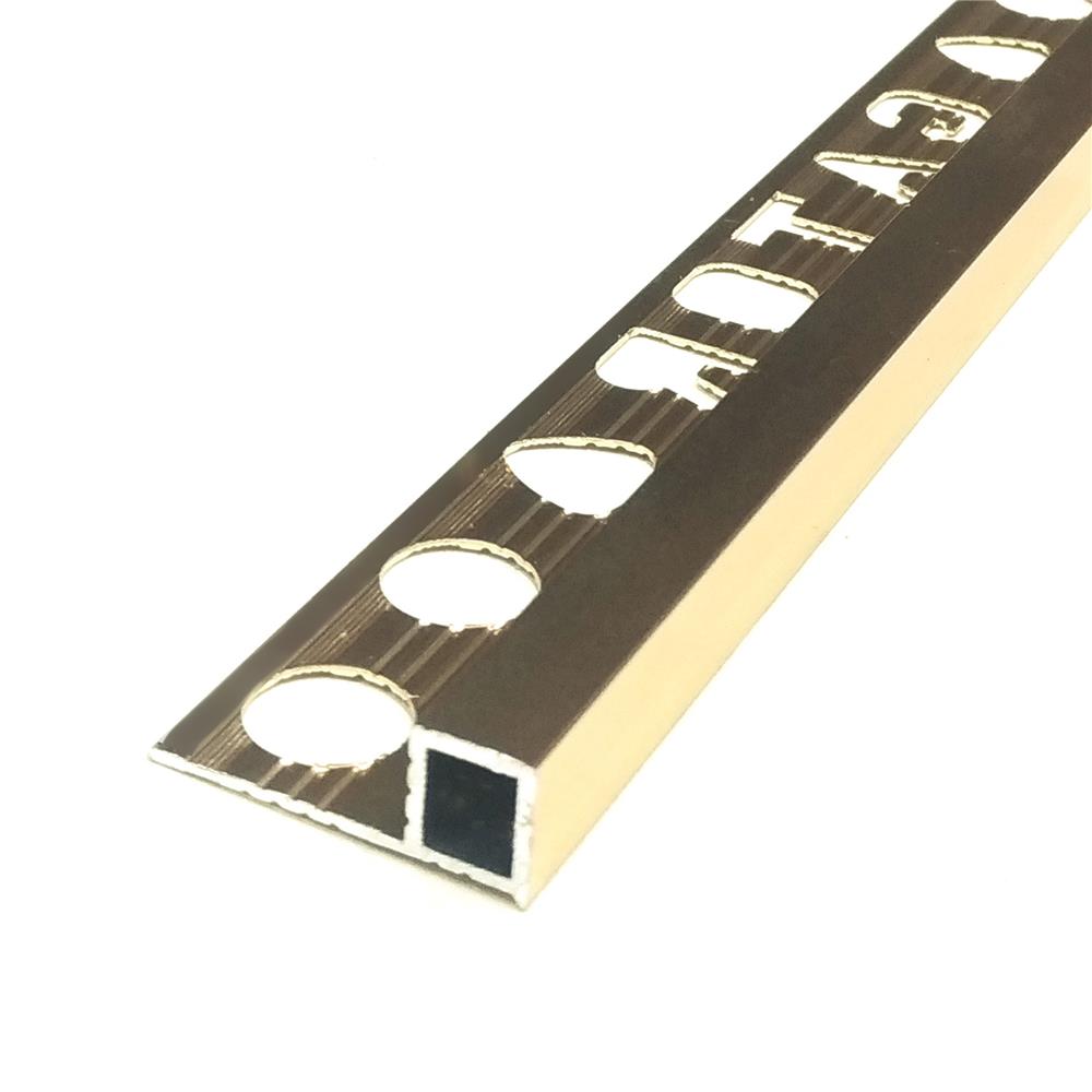 คิ้วอะลูมิเนียม เกเตอร์ มุมเหลี่ยม 12 มม. 2.1 ม. สีโรส