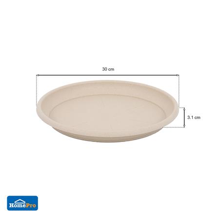 จานรองกระถางชีวภาพย่อยสลาย SPRING 30 ซม. สีน้ำตาลอ่อน_4