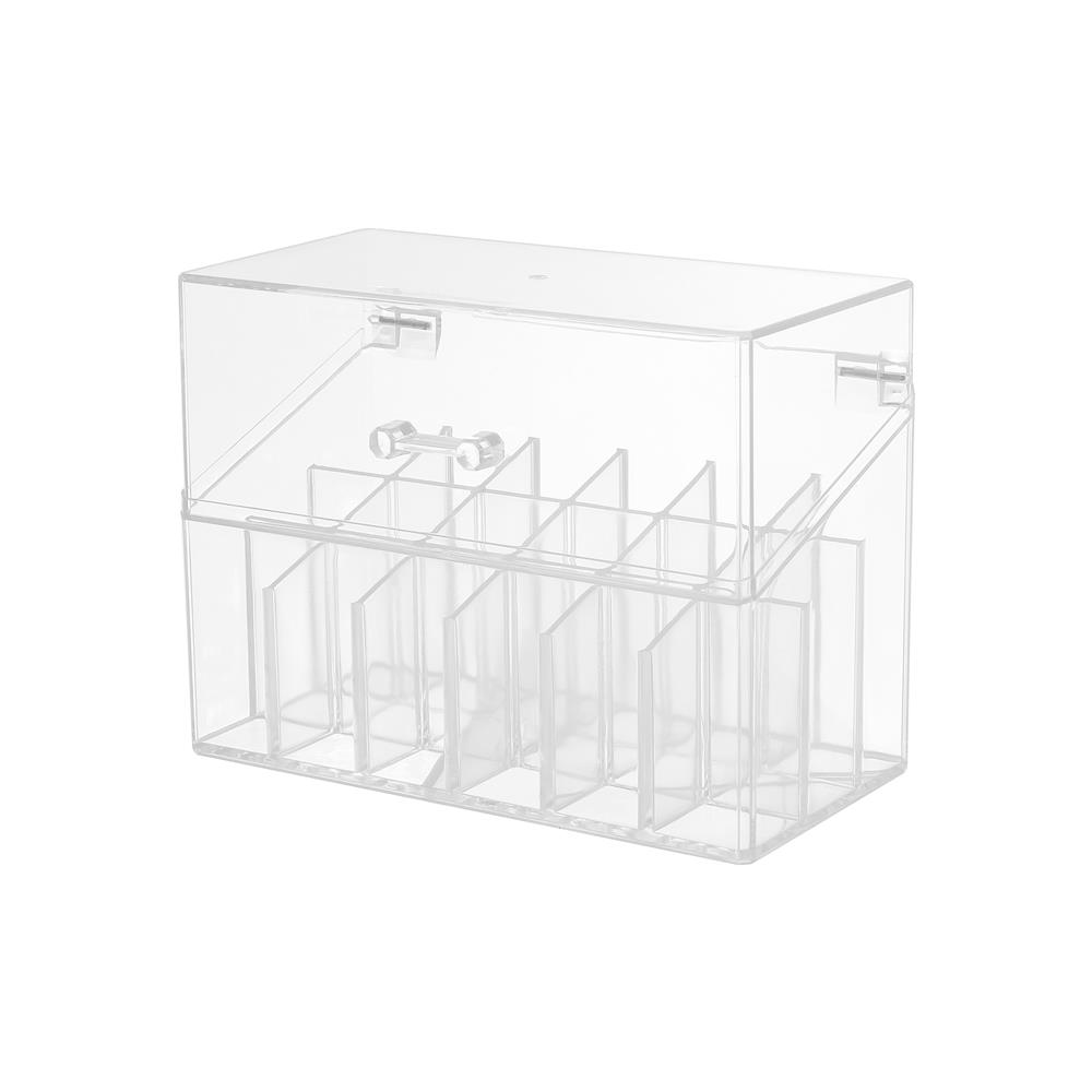 อุปกรณ์จัดเก็บเครื่องสำอาง ช่องใส่ลิปสติก 18 ช่อง STACKO GLOSSY 16.5x8.3x12.3 ซม. สีใส