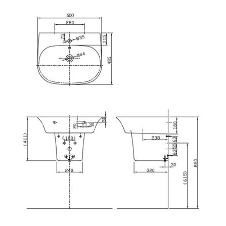 ขาตั้ง TOTO LW196HFK สีขาว_1