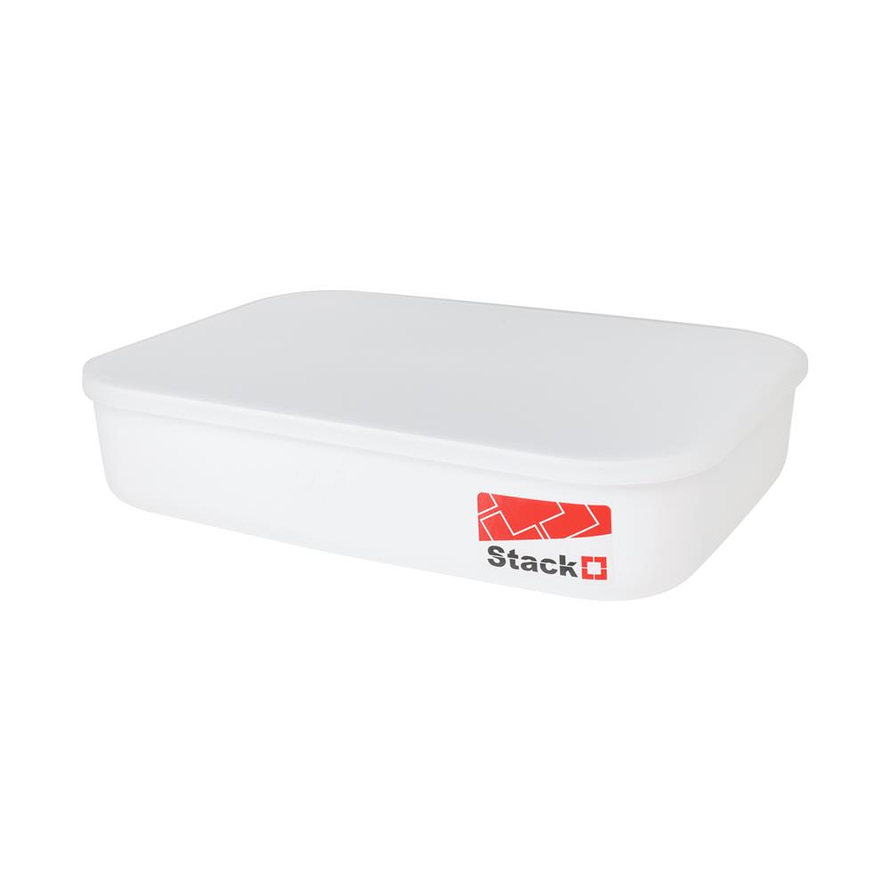 กล่องฝาปิด STACKO 63516 S CALLA 26x37x8 ซม. สีขาว