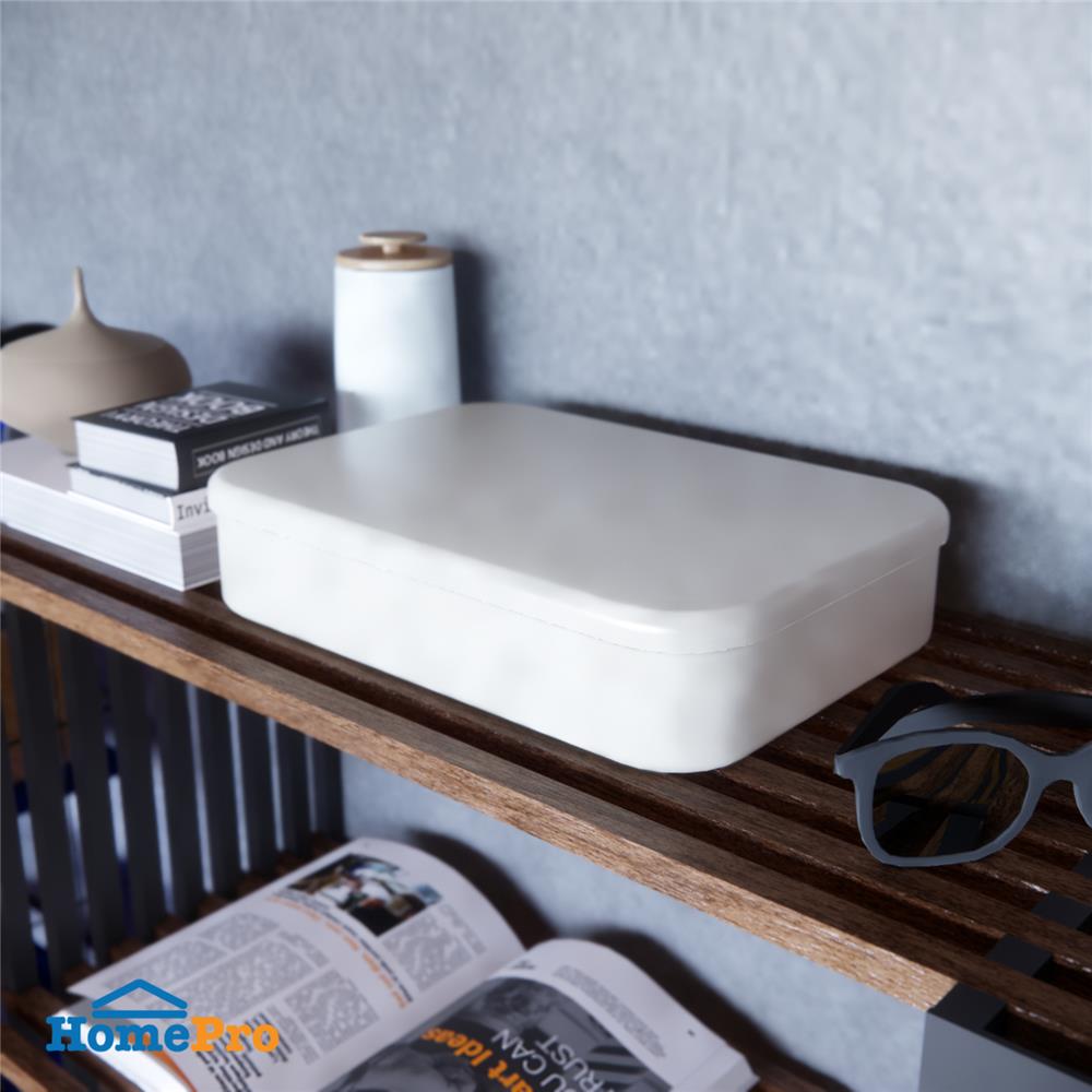 กล่องฝาปิด STACKO 63516 S CALLA 26x37x8 ซม. สีขาว