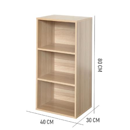 ตู้เตี้ยบานโล่ง 3 ช่อง FURDINI FINN 40 ซม. สีไวท์โอ๊ค_6