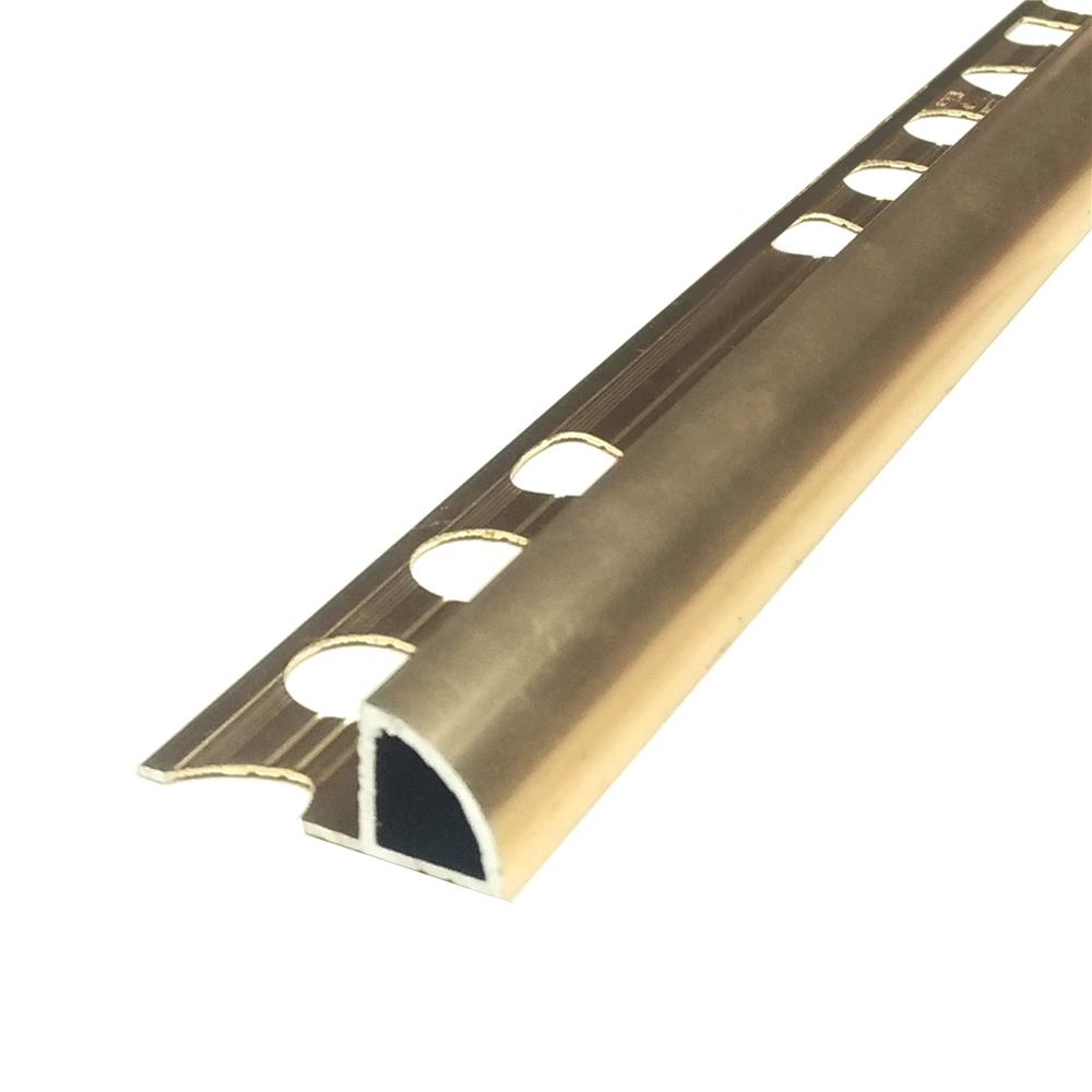 คิ้วอะลูมิเนียมมุมโค้ง เกเตอร์ 12 มม. 2.1 ม. สีโรส