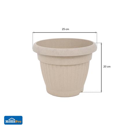 กระถางชีวภาพย่อยสลาย SPRING LOUIS 25 ซม. สีน้ำตาลอ่อน_5