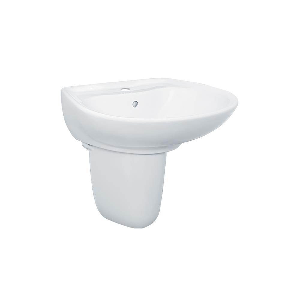 อ่างล้างหน้าพร้อมขาตั้ง TOTO LHT300CRV สีขาว