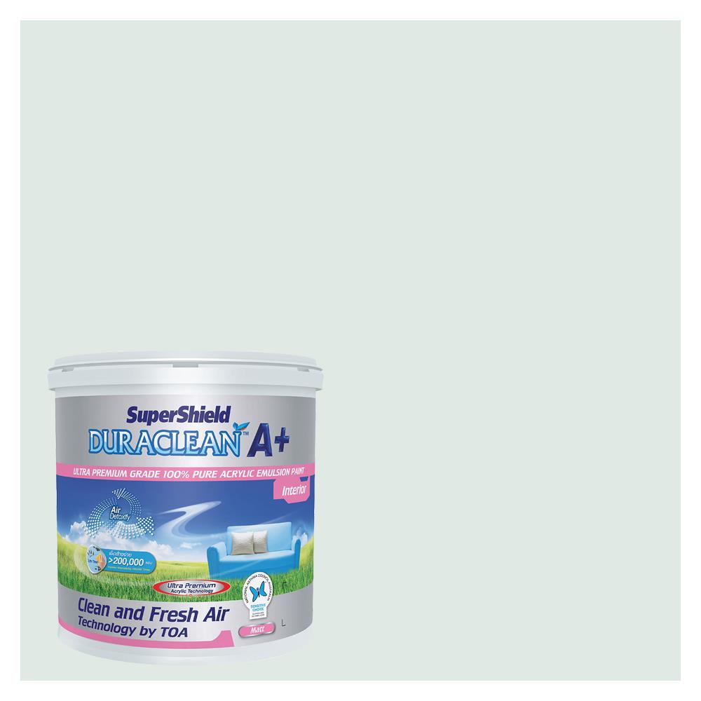 สีน้ำทาภายใน TOA SUPERSHIELD DURACLEAN A PLUS #7484 สี BAY CRUISE ด้าน 2.5 แกลลอน