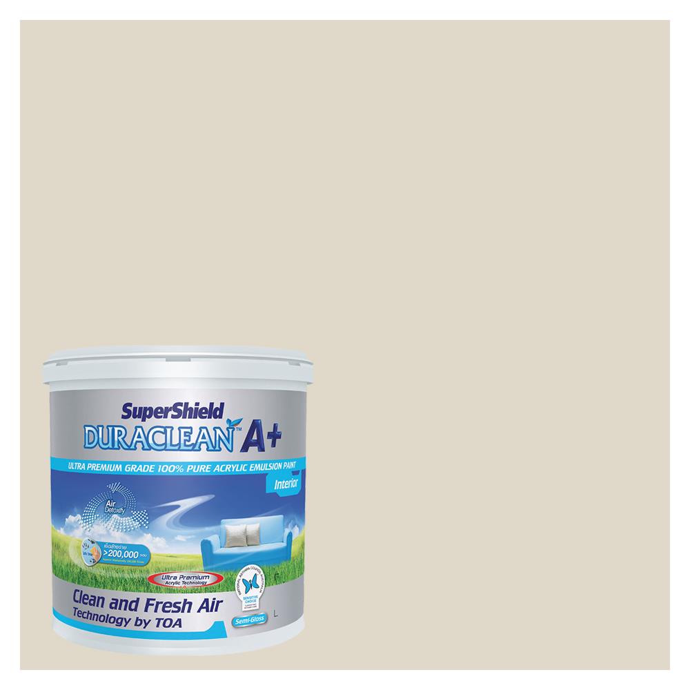 สีน้ำทาภายใน TOA SUPERSHIELD DURACLEAN A PLUS #8459 สี TRAVERTINE TRAIL กึ่งเงา 2.5 แกลลอน