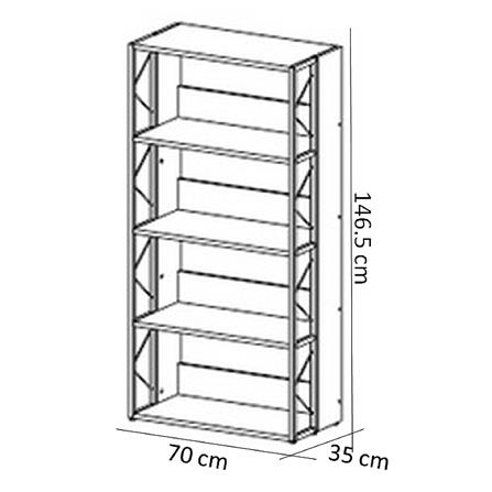 ชั้นวางของ 4 ชั้น FURDINI METRO สี PINE_7