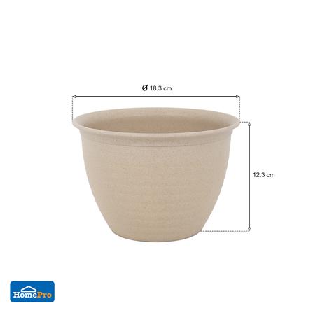 กระถางชีวภาพย่อยสลาย SPRING SUMO 18.3 ซม. สีน้ำตาลอ่อน_5