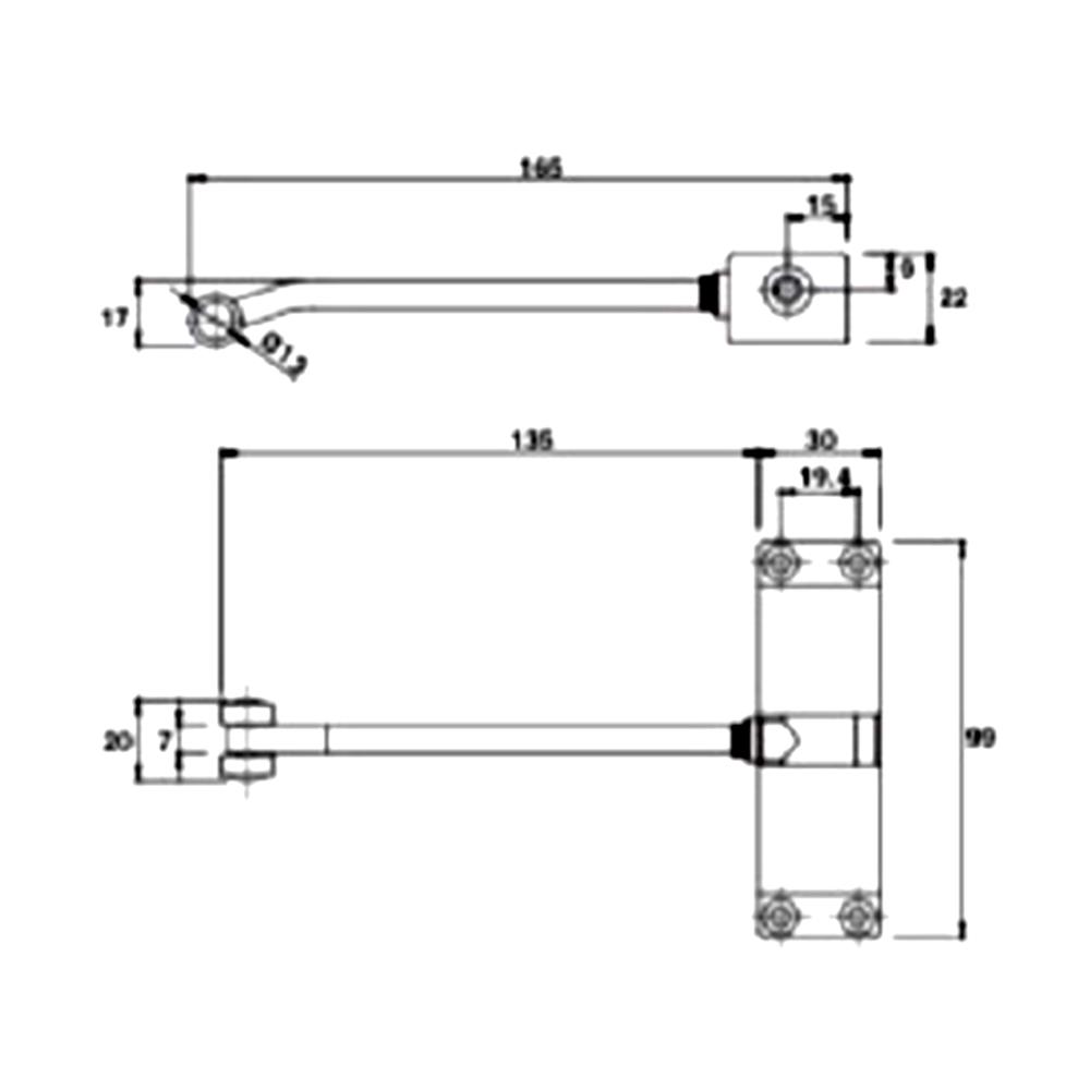 โช๊คประตู แบบสปริง HAFELE 489.30.023 สีสเตนเลส