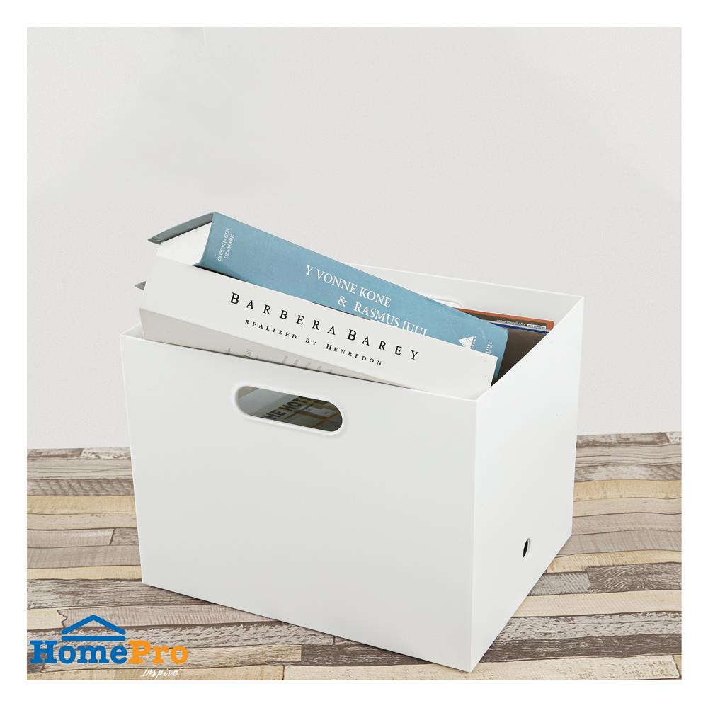 กล่องเก็บของ ทรงสูง STACKO BALLI 32.9x25.2x24.2 ซม. สีขาว