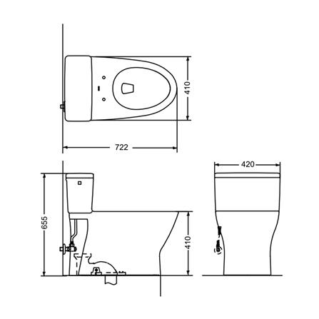 สุขภัณฑ์ 1 ชิ้น TOTO CW188UR สีขาว_1