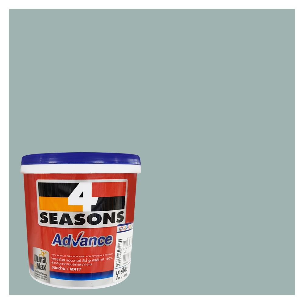 สีน้ำทาภายนอก TOA 4 SEASONS ADVANCE 8344 สี MYSTIC LAKE ด้าน 2.5 แกลลอน