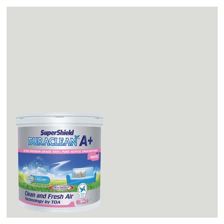 สีน้ำทาภายใน TOA SUPERSHIELD DURACLEAN A PLUS #8324 สี SILVER STREAM ด้าน 2.5 แกลลอน_0