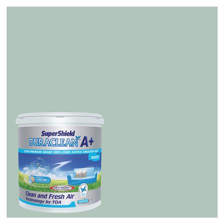 สีน้ำทาภายใน TOA SUPERSHIELD DURACLEAN A PLUS #8354 สี SOFT SPRUCE กึ่งเงา 2.5 แกลลอน