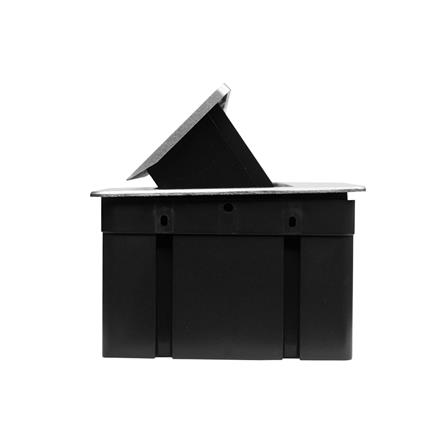 ชุดเต้ารับฝังพื้นอะลูมิเนียม 6 ช่อง HACO HTT-516S/P-E2 สีเงิน_3