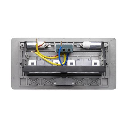 ชุดเต้ารับฝังพื้นอะลูมิเนียม 6 ช่อง HACO HTT-516S/P-E2 สีเงิน_4