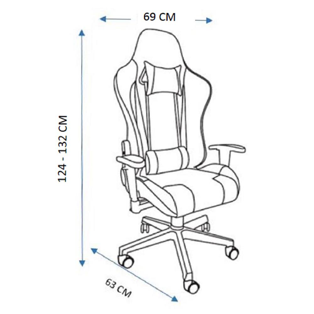 เก้าอี้เกมมิ่ง FURDINI THANE สีดำ/แดง