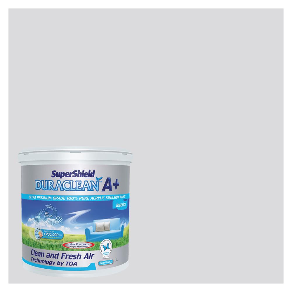 สีน้ำทาภายใน TOA SUPERSHIELD DURACLEAN A PLUS #8332 สี WIBERIAN SNOWFLAKE กึ่งเงา 2.5 แกลลอน