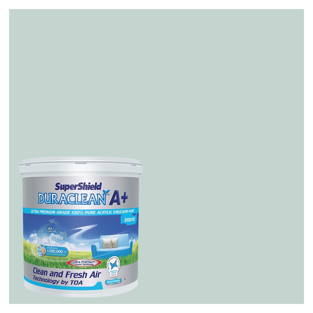 สีน้ำทาภายใน TOA SUPERSHIELD DURACLEAN A PLUS #8346 สี MISTY HARBOR กึ่งเงา 2.5 แกลลอน