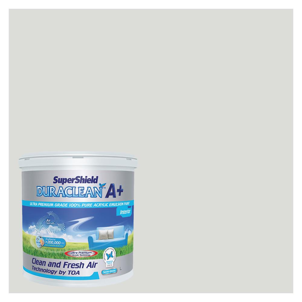 สีน้ำทาภายใน TOA SUPERSHIELD DURACLEAN A PLUS #8324 สี SILVER STREAM กึ่งเงา 2.5 แกลลอน