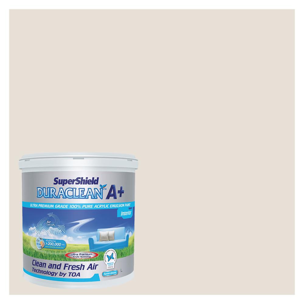 สีน้ำทาภายใน TOA SUPERSHIELD DURACLEAN A PLUS #8764 สี LAMB'S WOOL กึ่งเงา 2.5 แกลลอน