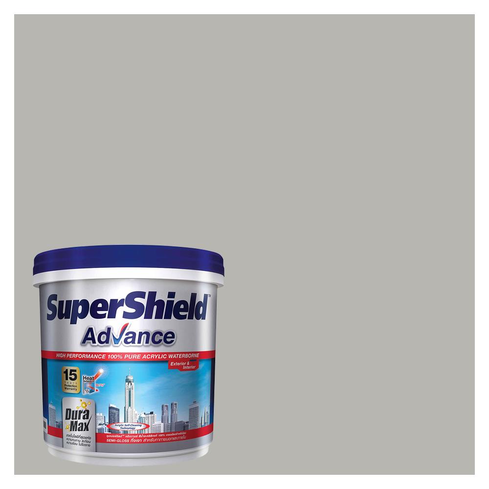 สีน้ำทาภายนอก TOA SUPERSHIELD ADVANCE #8297 สี PLATINUM PLATE  กึ่งเงา 9 ลิตร