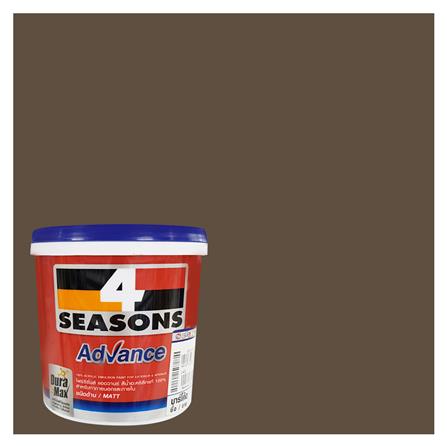 สีน้ำทาภายนอก TOA 4 SEASONS ADVANCE 8757 สี COFFEE CONNOISSEUR ด้าน 2.5 แกลลอน_0